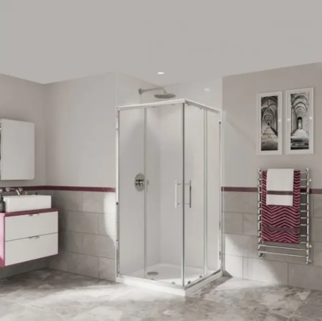 Impey Coram Optima 6 Corner Entry Door 900mm Chrome (O6CE90CUC)