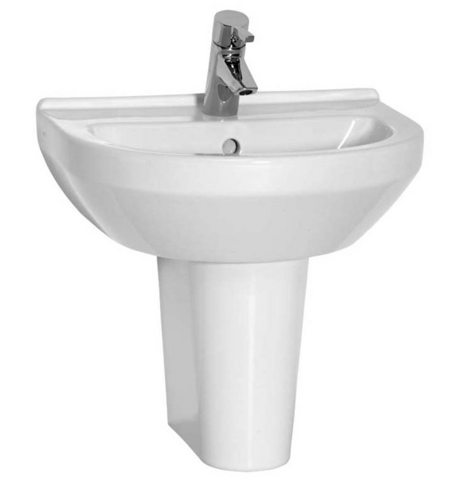 Kartell K-VIT Style Semi Pedestal for 550mm Basin-White Gloss (POT989ST)