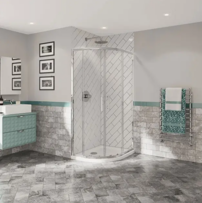 Impey Coram Optima 6 6mm Plain Glass Frame 800mm x 800mm Quadrant Shower Enclosure Chrome (O6QD80CUC)