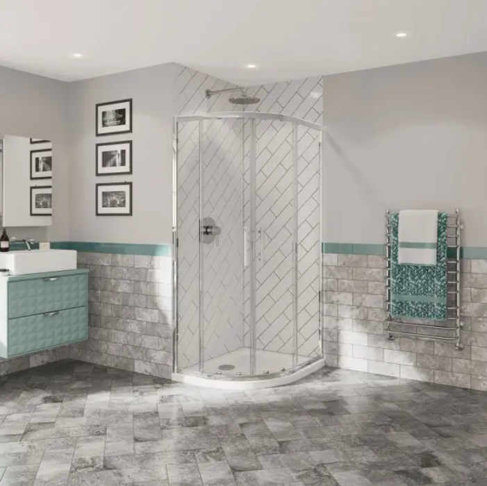 Impey Coram Optima 6 6mm Plain Glass Frame 900mm x 900mm Quadrant Shower Enclosure Chrome (O6QD90CUC)