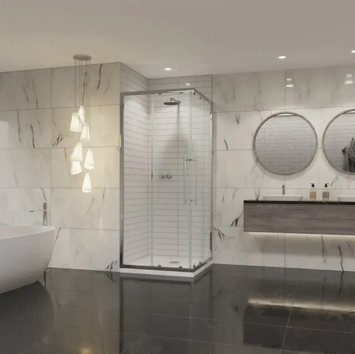 Impey Coram Premier 8 Corner Entry Enclosure Clear Glass 760mm Chrome (P8CE76CUC)