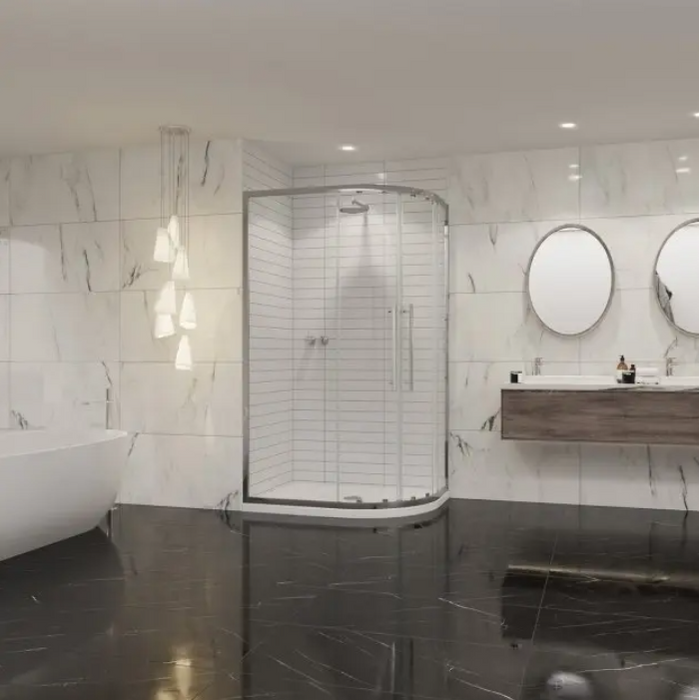 Impey Coram Premier 8 8mm Plain Glass 800mm x 800mm Quadrant Shower Enclosure Chrome (P8QD80CUC)