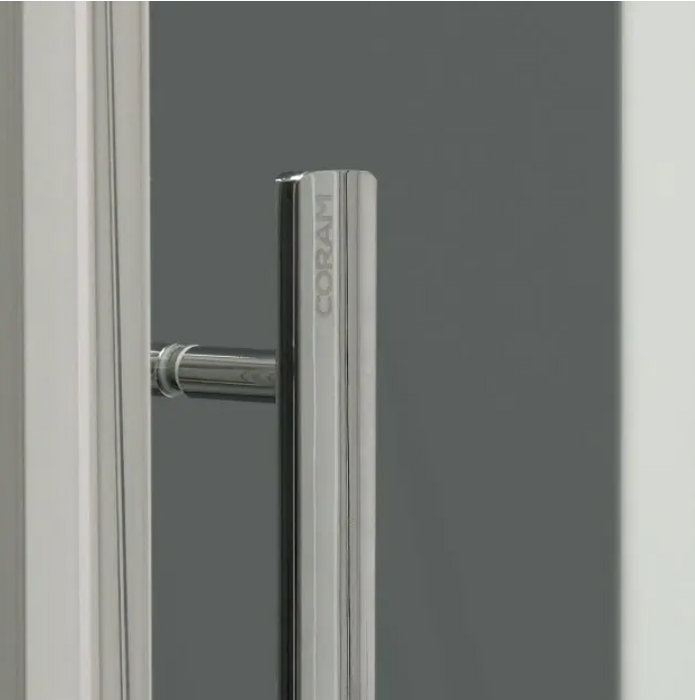 Impey Coram Premier 8 8mm Plain Glass 1100mm Wide Sliding Shower Door Chrome (P8SL11CUC)