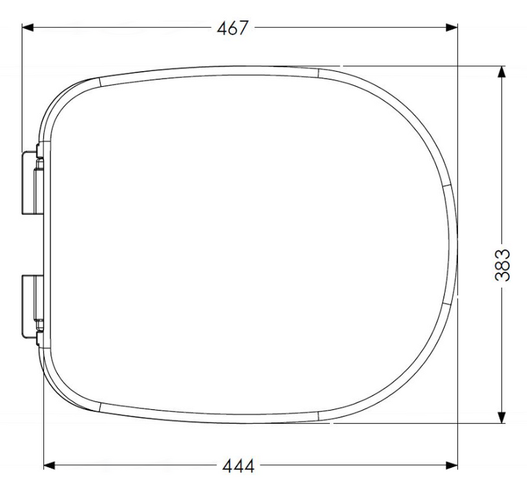 AKW Ergonomic Toilet Seat With Lid Dark Blue (23124DB)