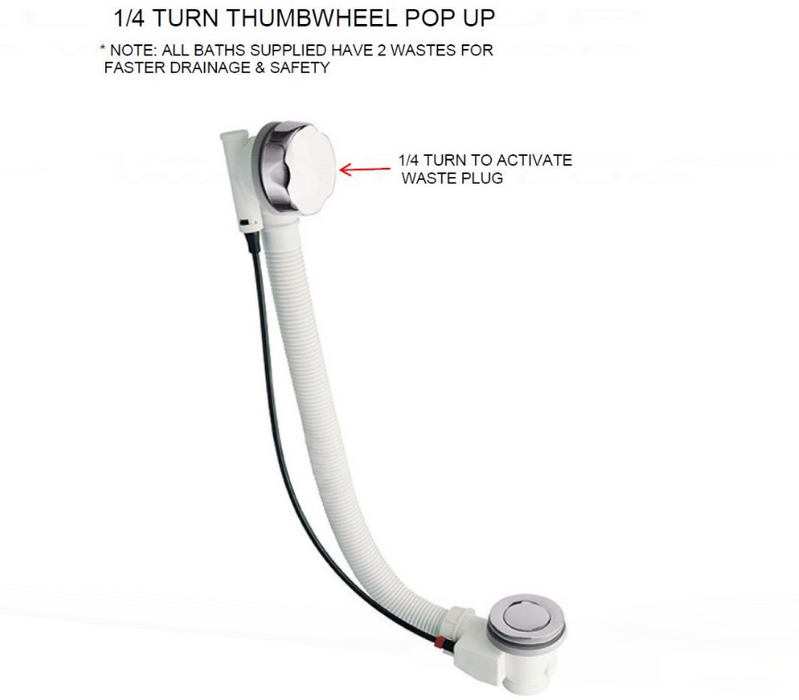 AKW Blakemere Deep Soaker Walk In Bath 1210x650mm Left Hand (11-BLALH)