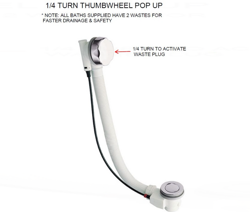 AKW Brereton P Shaped Walk In Bath 1675x750x850mm Right Hand Door (11-BRERH)