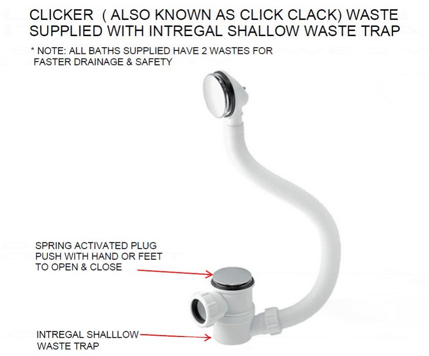AKW Oulton Standard Walk In Bath 1700x700mm Right Hand (11-OULRH)