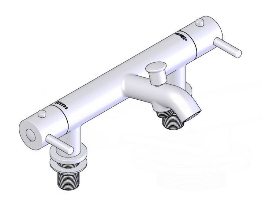 AKW Thermostatic Peg Lever Bath Shower Mixer Tap (Excluding Kit) (30817)