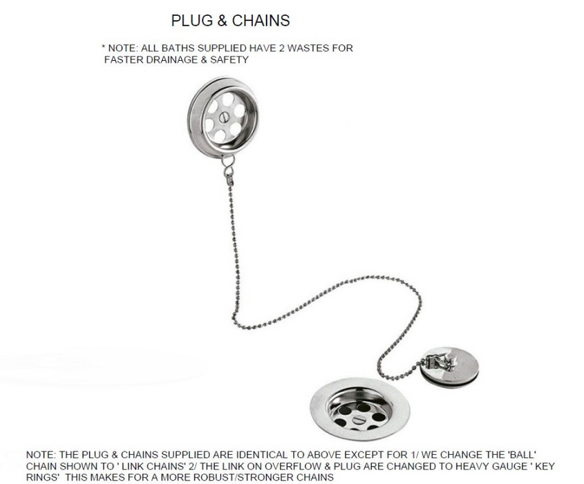 AKW Nunsmere Deep Soaker Walk In Bath 1270x660mm Left Hand (11-NUNLH)