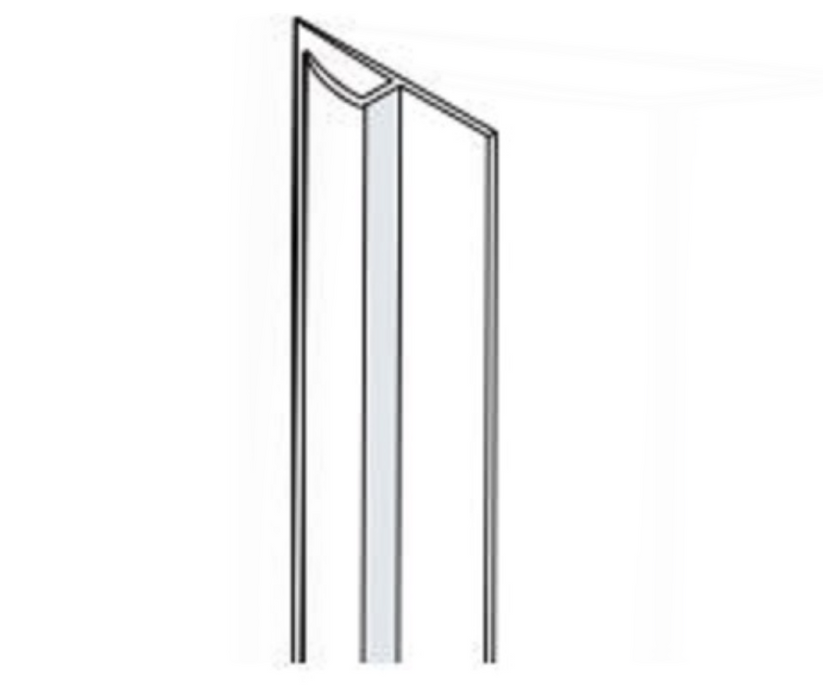 AKW Alveo PVC Wall Panel Vinyl Flooring Trim Satin Aluminium (27837)