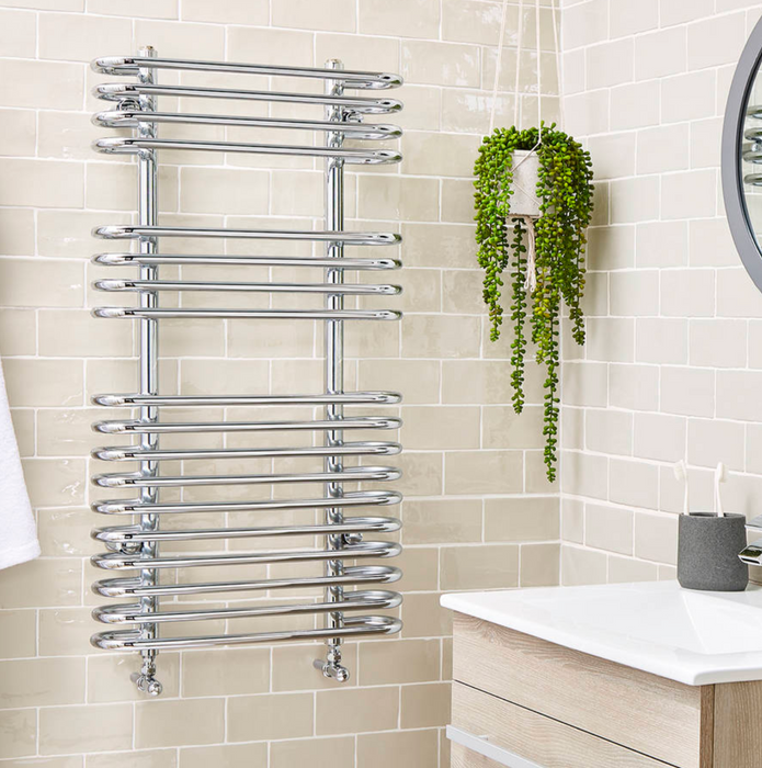 Kartell K-VIT Oakland Designer Radiator 500mm x x920mm - Chrome (OAK)(OAK-1)