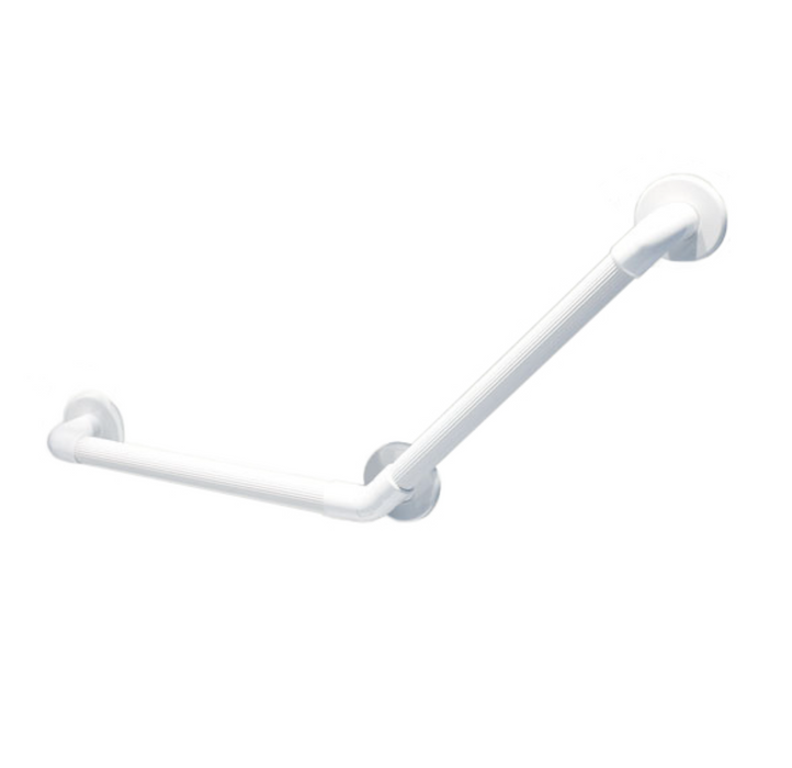 AKW 1400 Series Grab Rail Large Plastic Fluted 32mm dia 450mm long x 135° Angle White/Blue (01440WH/BU)