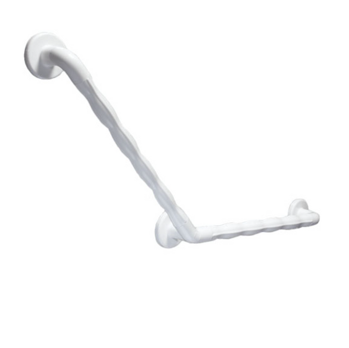 AKW 1600 Series 450x450 135° Angle Natural Grip Plastic Grab Rail White/Blue (01640WH/BU)