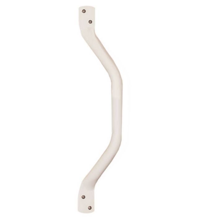 AKW 1700 Series 630mm Plastic Dipped Steel Cranked Grab Rail White (01750/1)