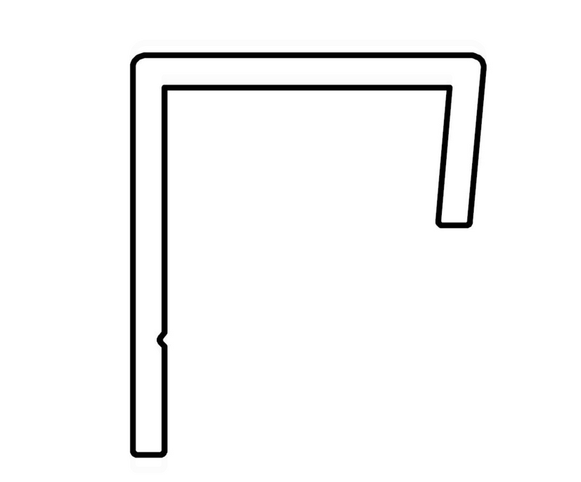 AKW Marlbrook Wall Panels Square Edging Strip End Cap PVC - 2440mm (27694)