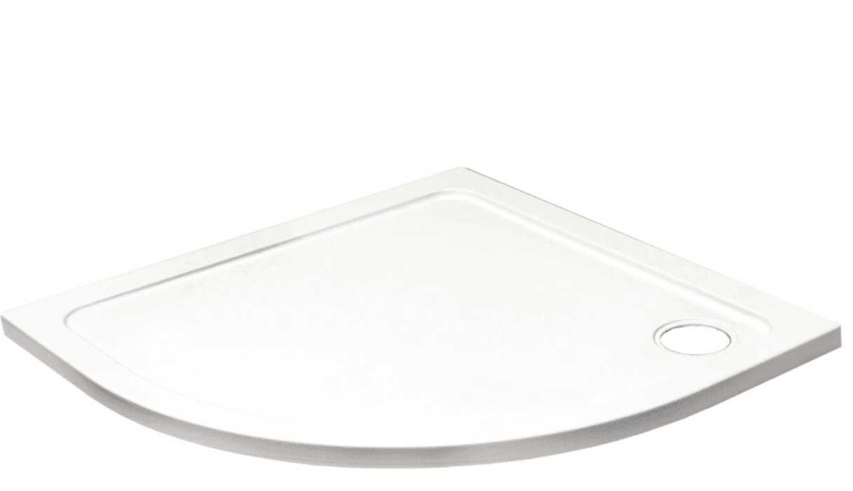 Kartell K-VIT 1000 x 800mm Offset Quadrant Low Profile Shower Tray-Right or Left Hand (UNQR1008)(UNQL1008)