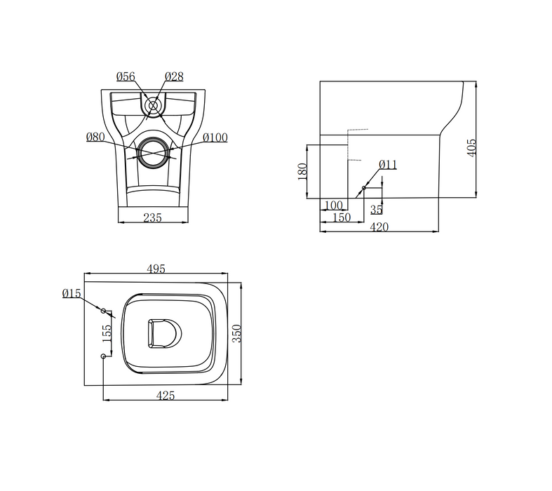 Kartell K-VIT Korsika Back To Wall Pan (POT670KO)