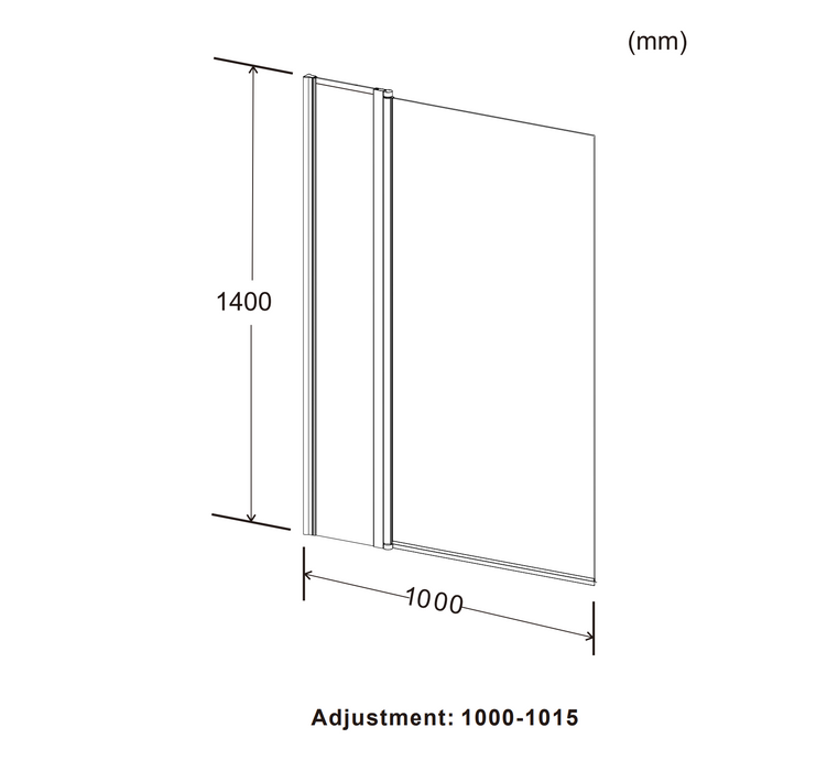 Kartell K-VIT Koncept Straight Square Screen with Panel 6mm (KONSSS1)