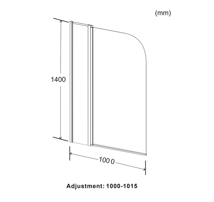 Kartell K-VIT Koncept Straight Screen with Panel 6mm (KONSS1)