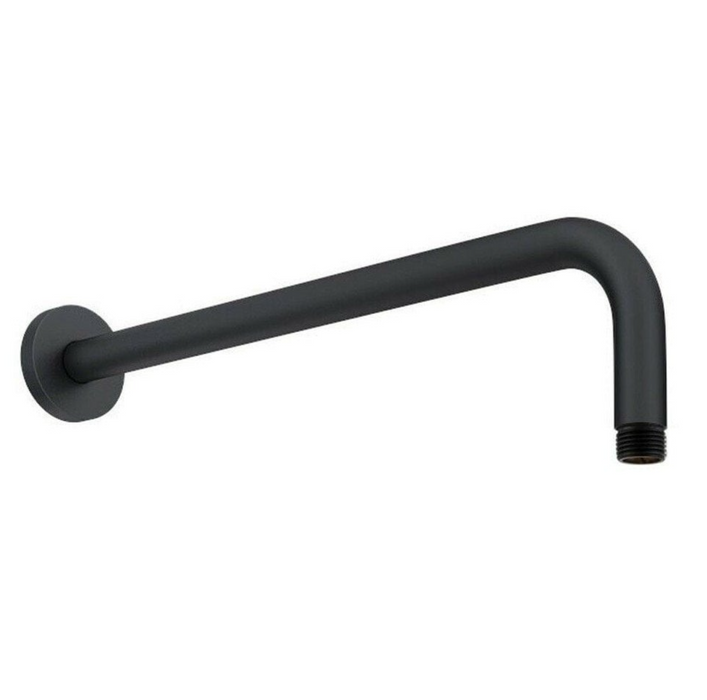 Kartell K-VIT Nero Round Wall Shower Arm-Matt Black (SHO150NR)