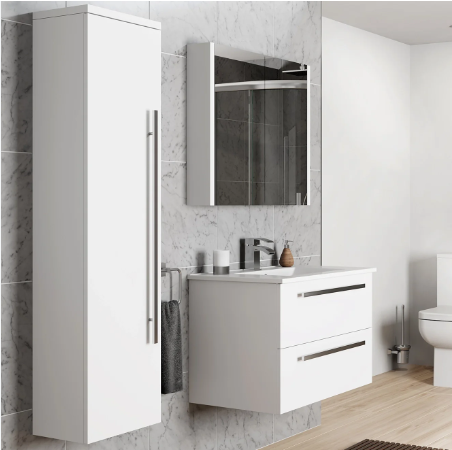 Kartell K-VIT Purity Wall Mounted Side Unit Gloss White (FUR090PU)