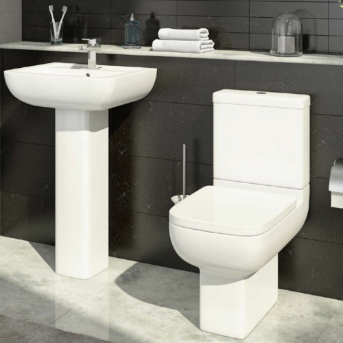 Kartell K-VIT Options 600 Close Coupled WC with Cistern & Soft Close Seat (POT080OP-POT600SE-POT082OP)