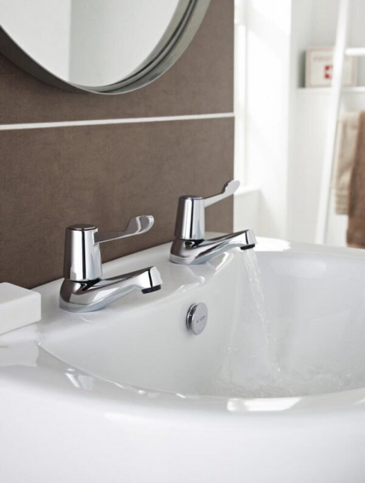 Kartell K-VIT Leva 1/2" Basin Taps (Pair) Chrome (TAP170LE)