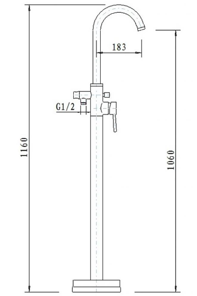 Kartell K-VIT Plan Free Standing Bath Shower Mixer Chrome (TAP017PL)