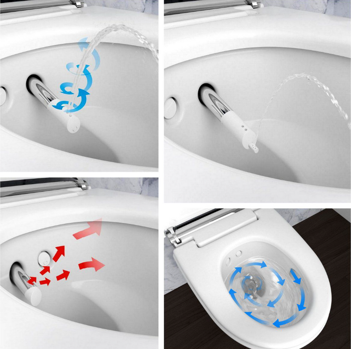 Geberit AquaClean Mera Comfort Rimless Wall Hung Wash & Dry Toilet - Gloss Chrome (146210211)