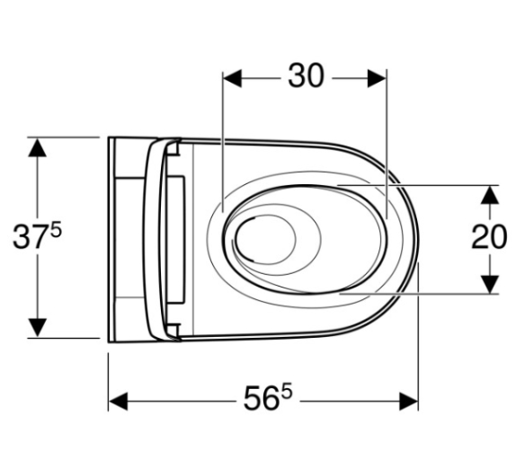 Geberit AquaClean Sela Rimless Wall Hung Wash & Dry Toilet - White Alpine Hinge (146220111)