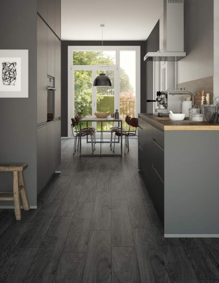 Vinyl Click Flooring Planks, Smoked Ash, 181mm x 1220mm x 5mm (2.2sqm)