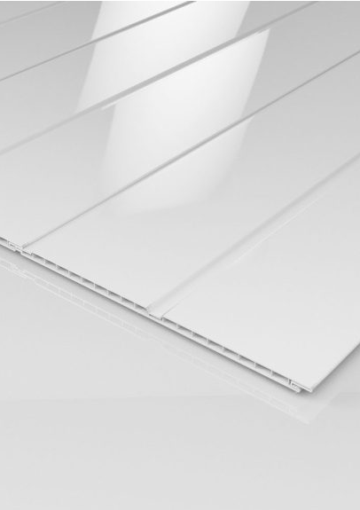 PVC Double Gloss White Ceiling Panels, 4 Pack, 4000mm x 250mm