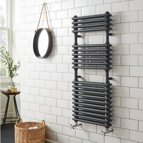 Kartell K-VIT Kolumn Towel Rail 1140mm x 500 Anthracite and White Gloss (KOL1140-500A)(KOL1140-500WT)