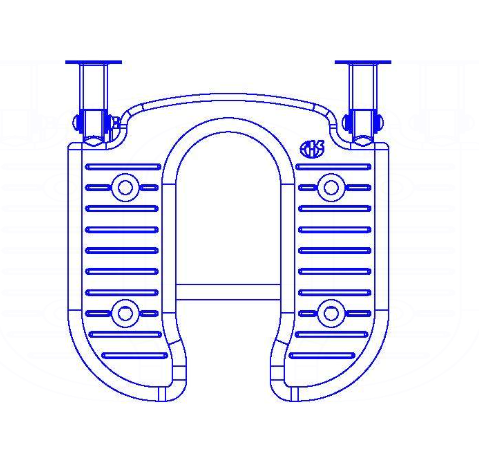 AKW 04100 Standard Unpadded Wall Mounted Horseshoe Shower Seat