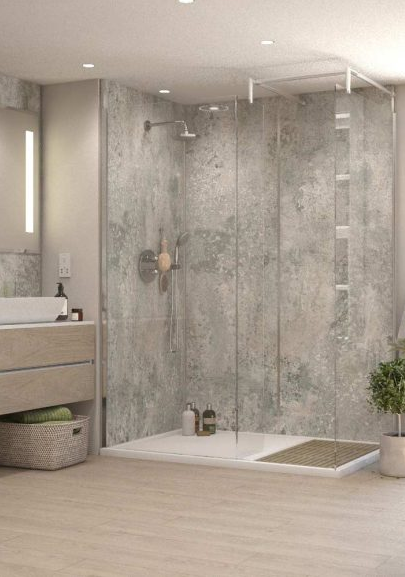 Selkie Textured Concrete Tongue & Groove MDF Wall Panel
