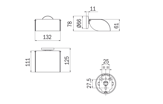 Inda Colorella Toilet Roll Holder 13x12hx10cm (A23270CR)