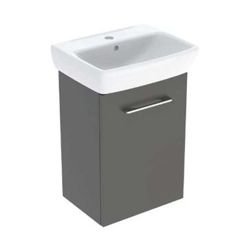 Geberit Selnova Square 45cm 1 Door Cabinet & Basin Lava 502.747.00.1