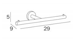 Inda Gealuna Double Toilet Roll Holder 29x5hx9cm (A1025CCR)