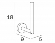Inda Gealuna Spare Toilet Roll Holder 5x18hx9cm (A10280CR)