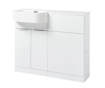 Kartell K-VIT Fusion P-Shaped 1010mm 2 Door Furniture Pack Gloss White, Left Hand (FU500DO-WT - FUS1010LH FU500WC-WT - ACC001N)