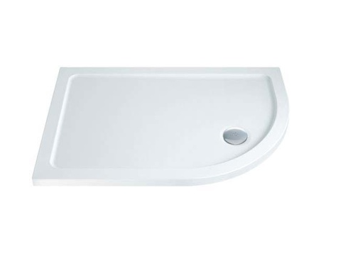 MX Elements 1300x760mm Offset Quadrant Right Hand ABS Stone Resin Shower Tray White (X74)