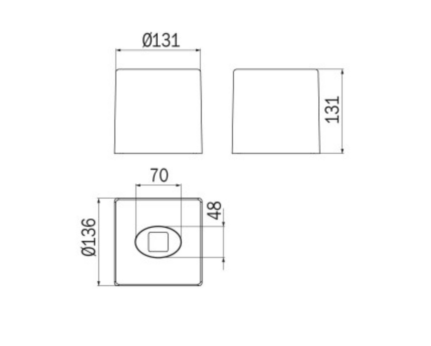 Inda Hotellerie Kleenex Dispenser 13x13hx13cm - Chrome (AV071ZCR)