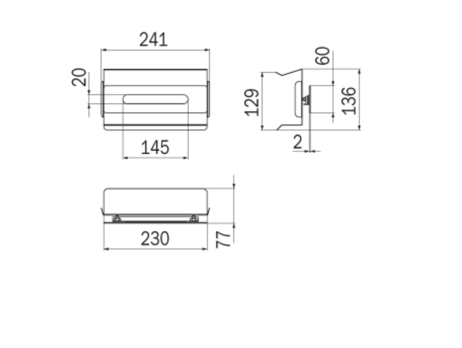 Inda Hotellerie Kleenex Dispenser 25x14hx9cm - Chrome (A04250CR)