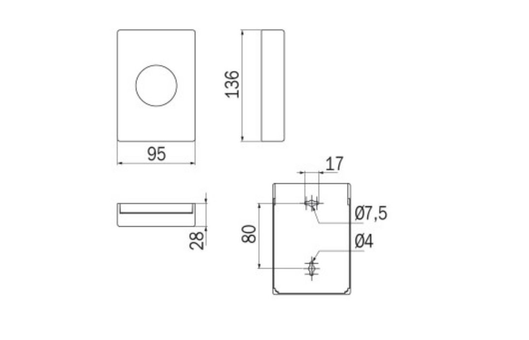 Inda Hotellerie Sanitary Bag Dispenser 10x14hx3cm - Chrome (AV042ACR)