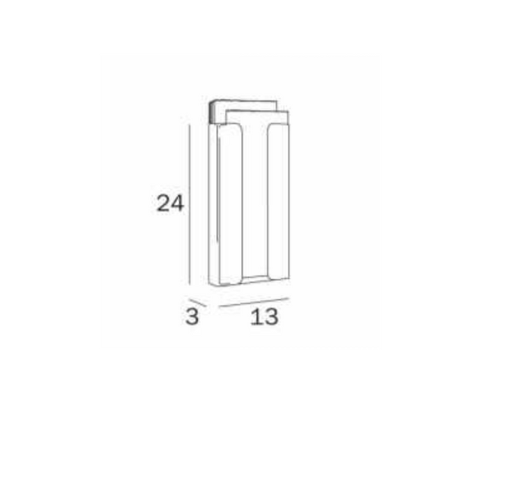 Inda Hotellerie Sanitary Bag Dispenser 13x24hx3cm - Chrome (AV0420AL)