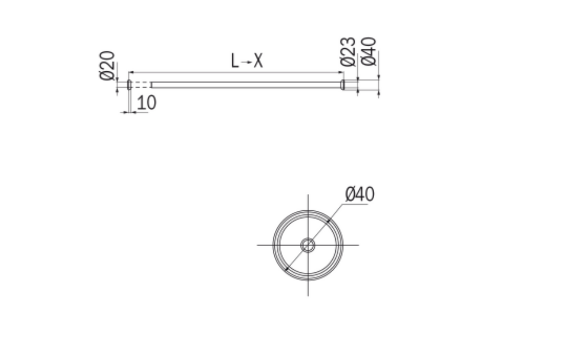 Inda Hotellerie Shower Rail (extendable) 60/90cm - Chrome (A0146AAP)