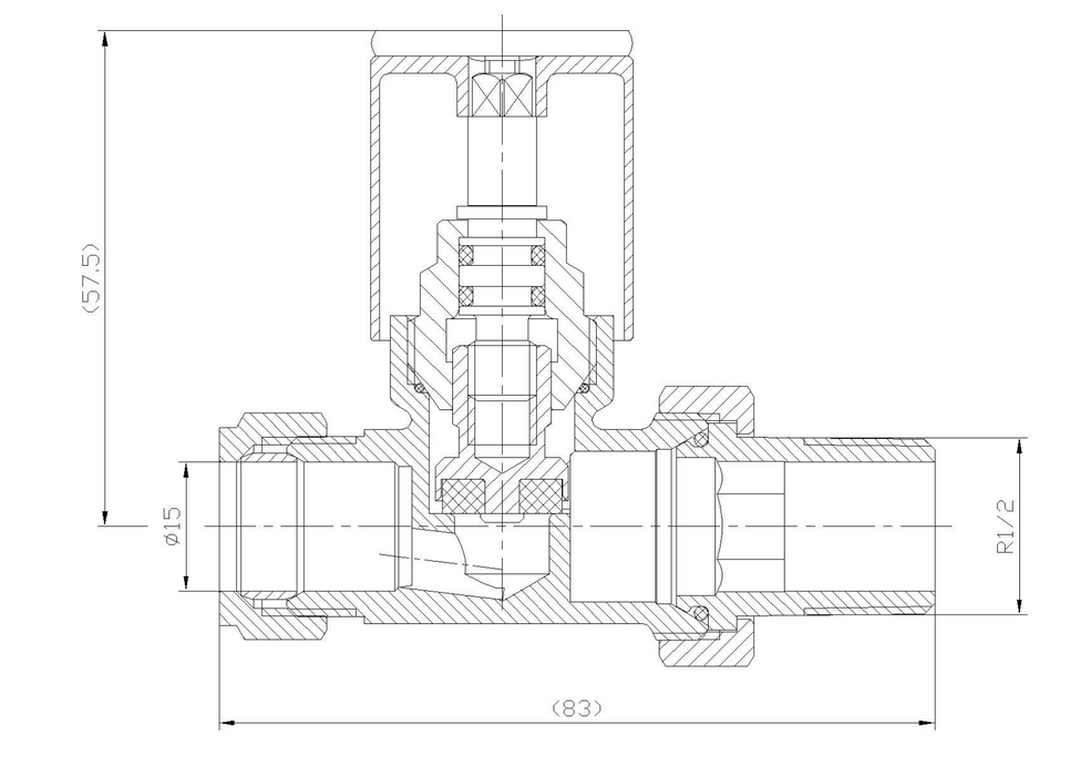 Kartell K-VIT Modern Straight or Angled Radiator Valve Twin Packs in Chrome (KART-STR)(KART-ANG))