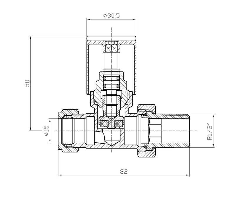 Kartell K-VIT Modern Straight or Angled Radiator Valve (Pair) White ( WHITE-STR) (WHITE-ANG)