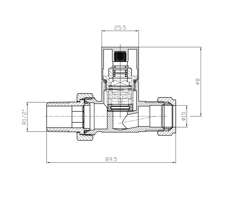 Kartell K-VIT Square Straight Valve (pair) Chrome (CUBE-STR)