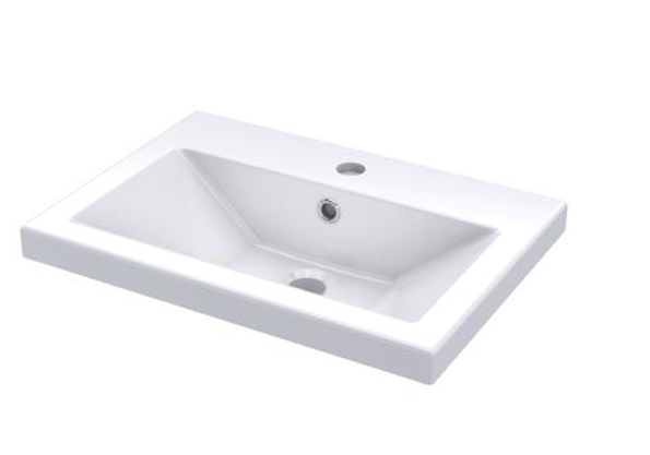 Kartell K-VIT Kore Wall Hung 500mm Drawer Unit with Basin Gloss White (KOR500WM-W-KOR500Basin))